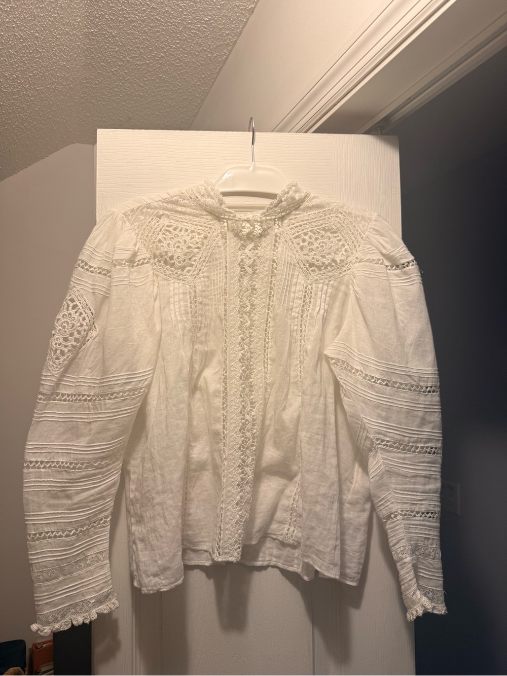 Doen White Victorian Lace Blouse